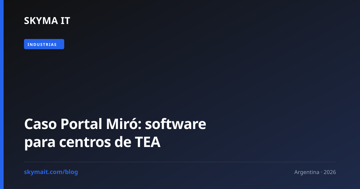 Caso Portal Miró: software para centros de TEA