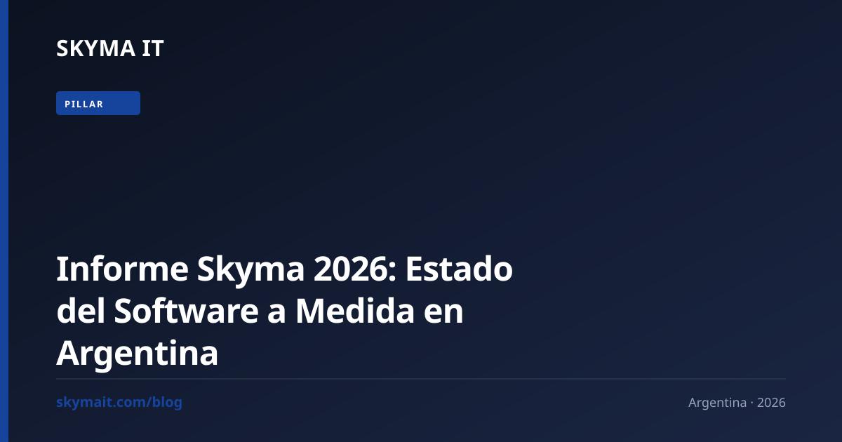 Informe Skyma 2026: Estado del Software a Medida en Argentina