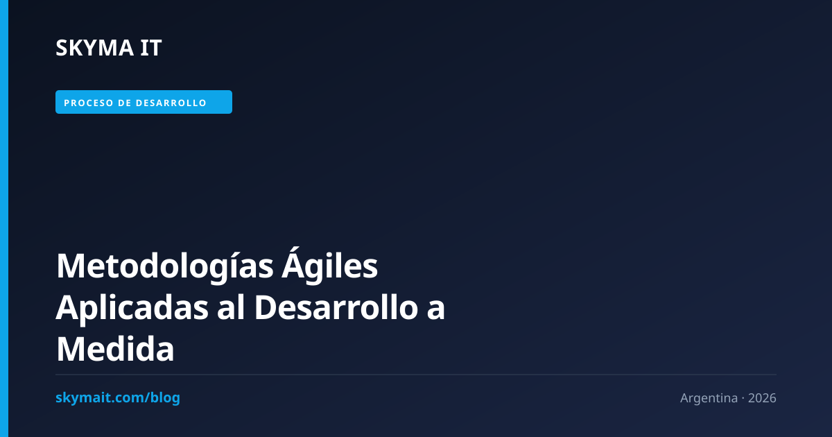 Metodologías Ágiles Aplicadas al Desarrollo a Medida