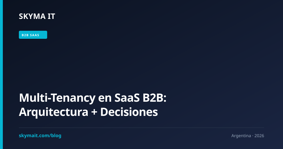 Multi-Tenancy en SaaS B2B: Arquitectura + Decisiones
