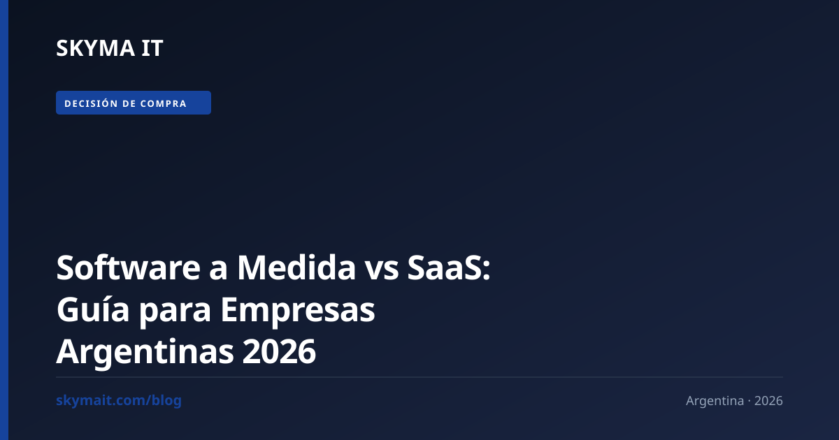 Software a Medida vs SaaS: Guía para Empresas Argentinas 2026