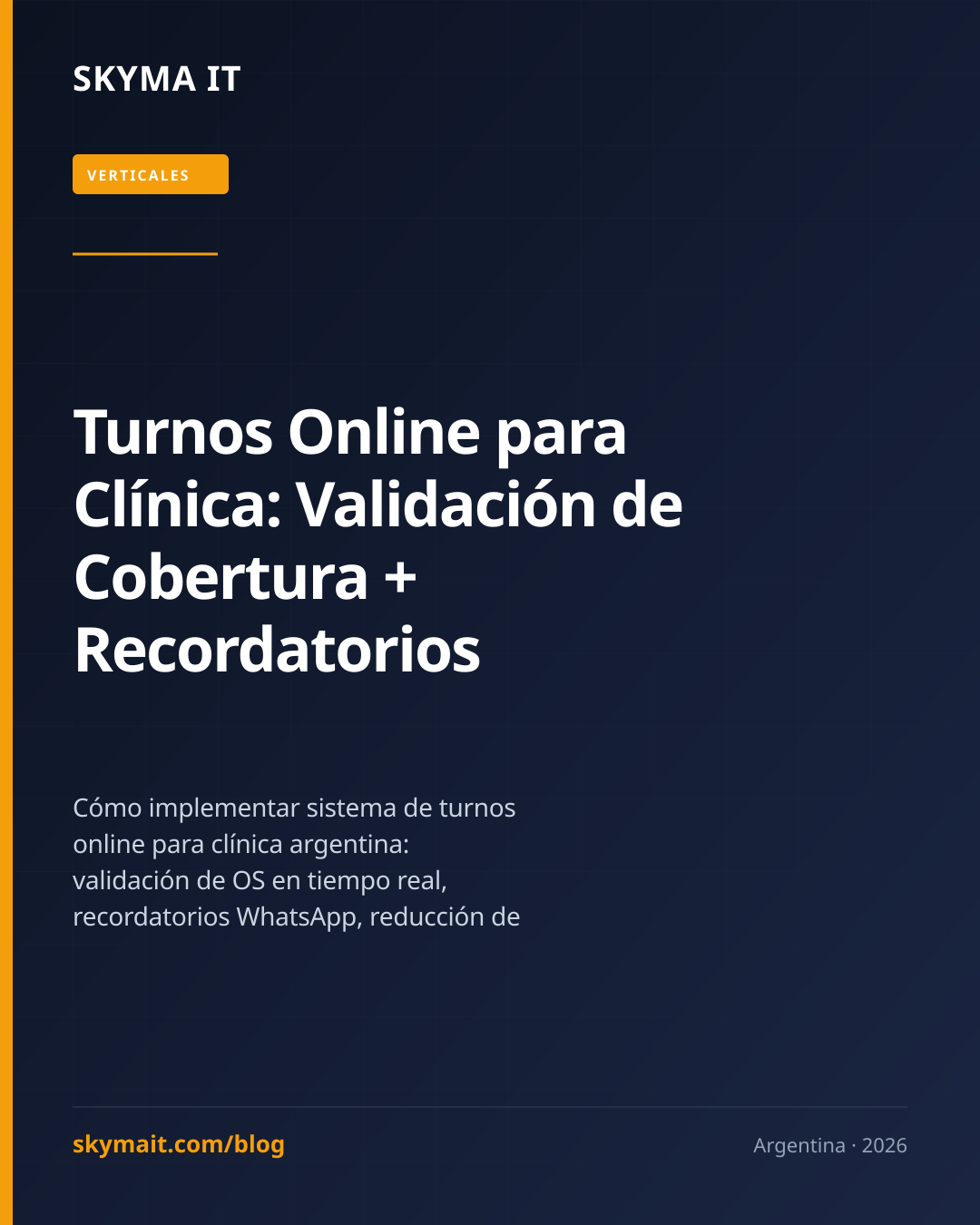 Turnos Online para Clínica: Validación de Cobertura + Recordatorios