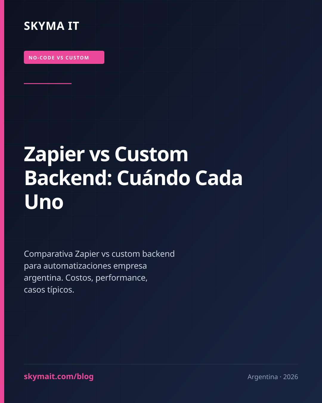 Zapier vs Custom Backend: Cuándo Cada Uno